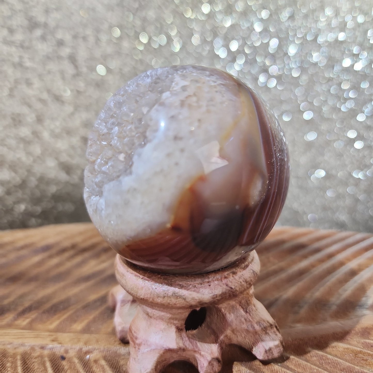 Druzy Sardonix Sphere - MagicBox Crystals