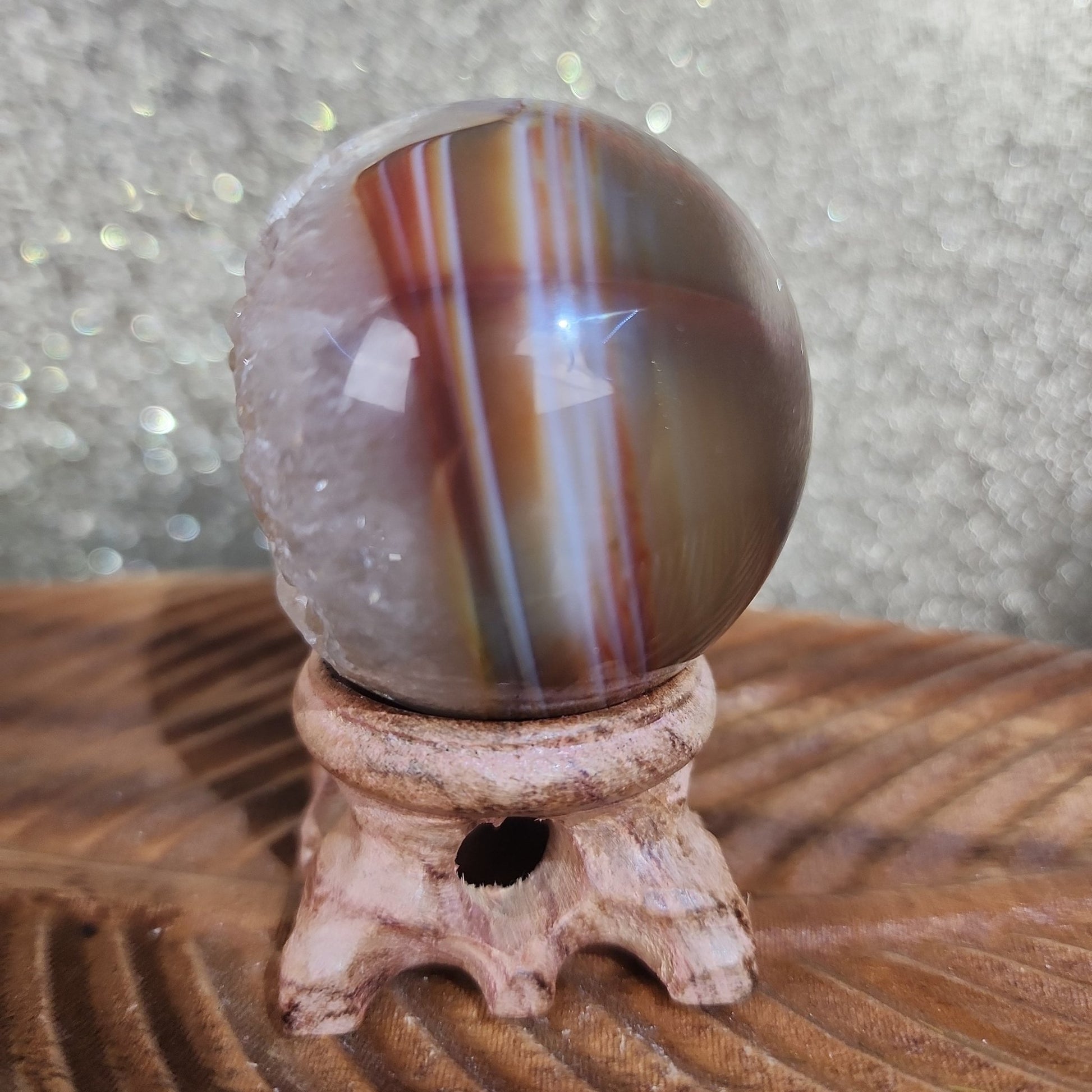 Druzy Sardonix Sphere - MagicBox Crystals