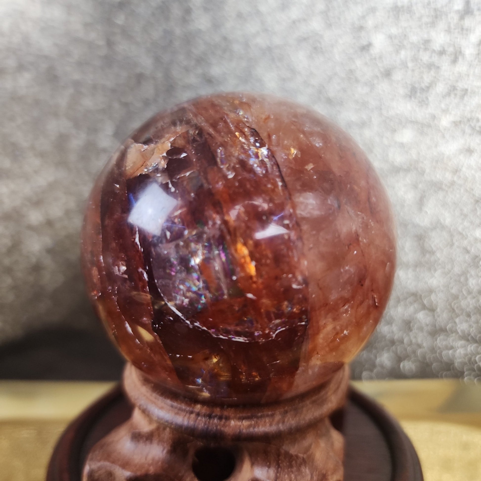 Fire Quartz Sphere - MagicBox Crystals