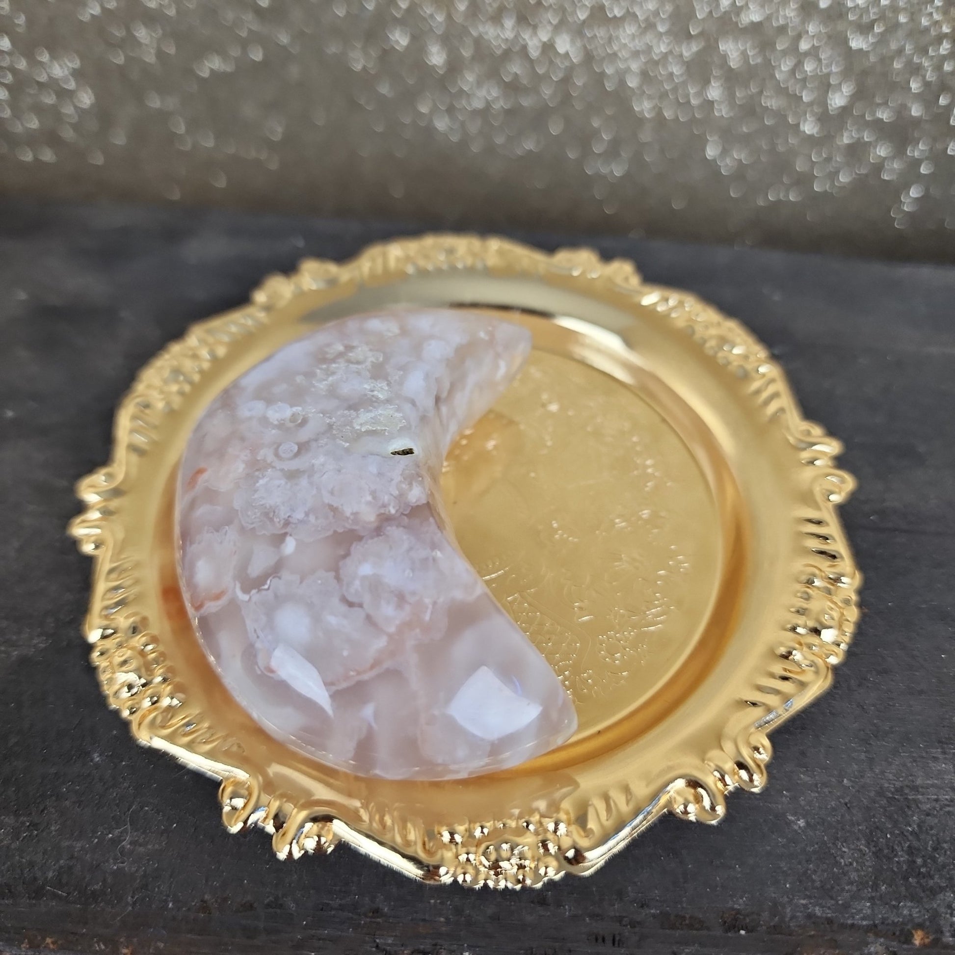 Flower Agate Moon - MagicBox Crystals