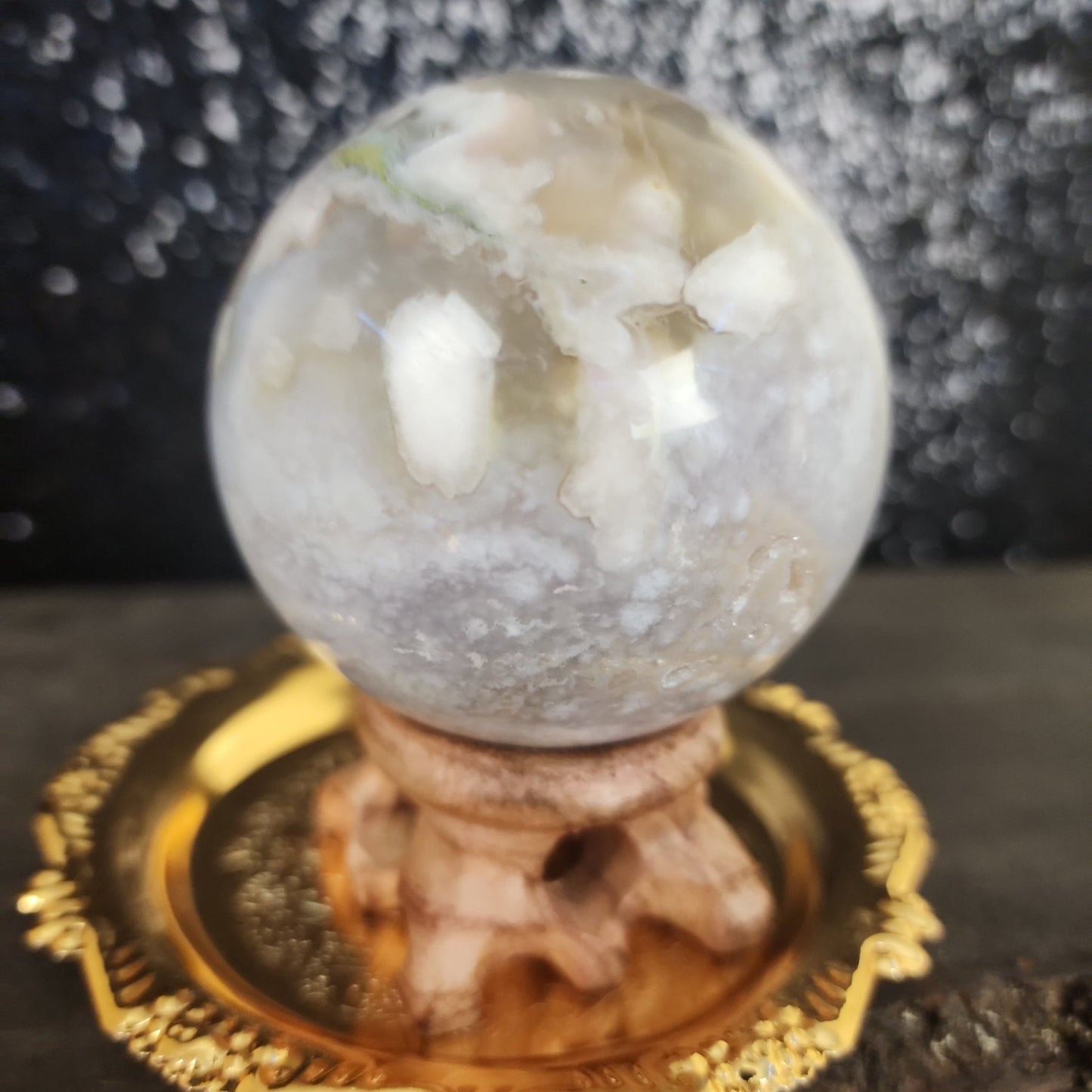 Flower Agate Sphere - MagicBox Crystals