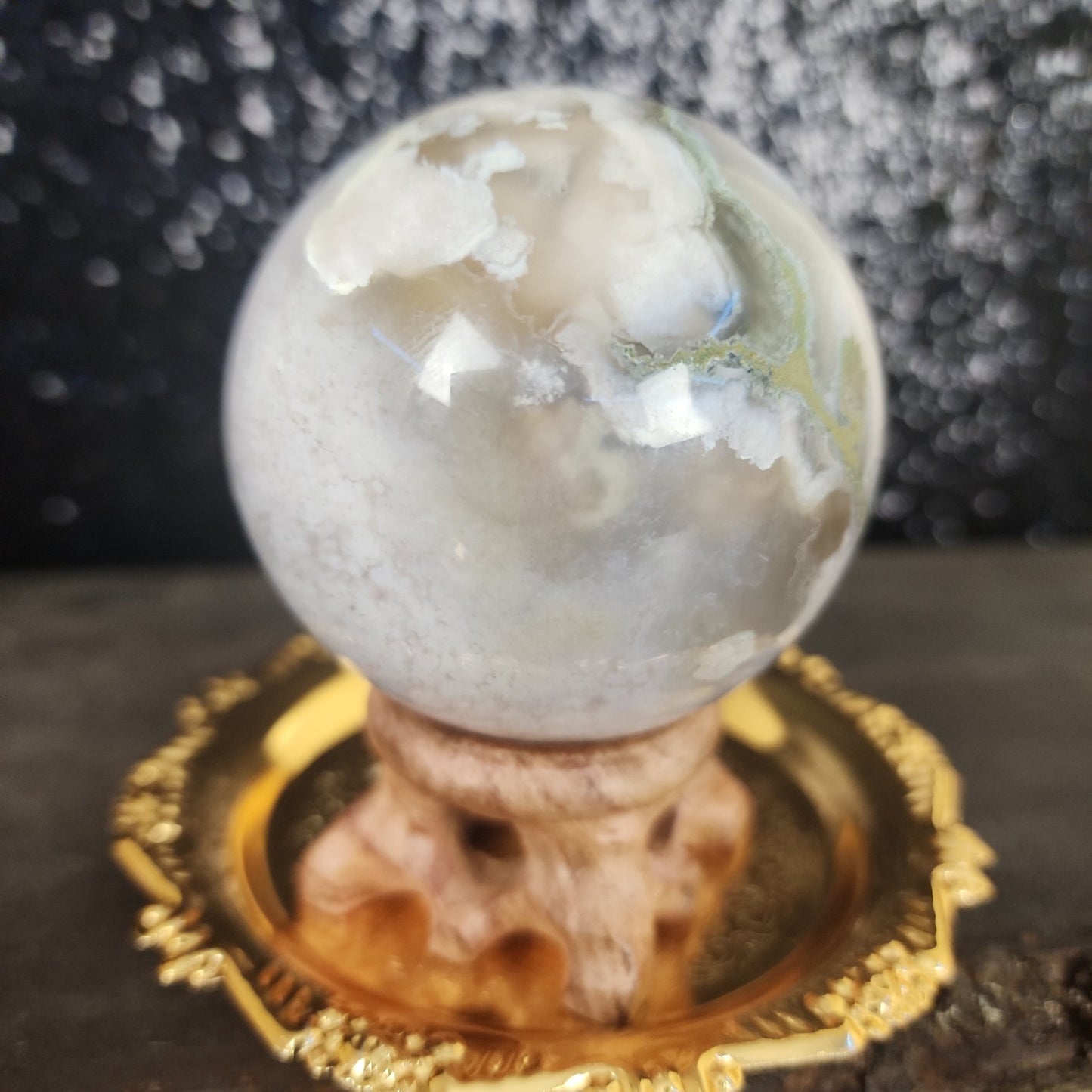 Flower Agate Sphere - MagicBox Crystals