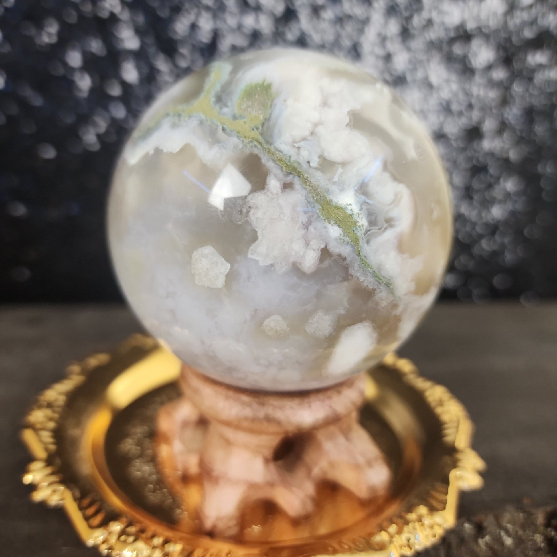 Flower Agate Sphere - MagicBox Crystals