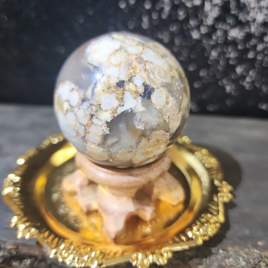 Flower Agate Sphere - MagicBox Crystals