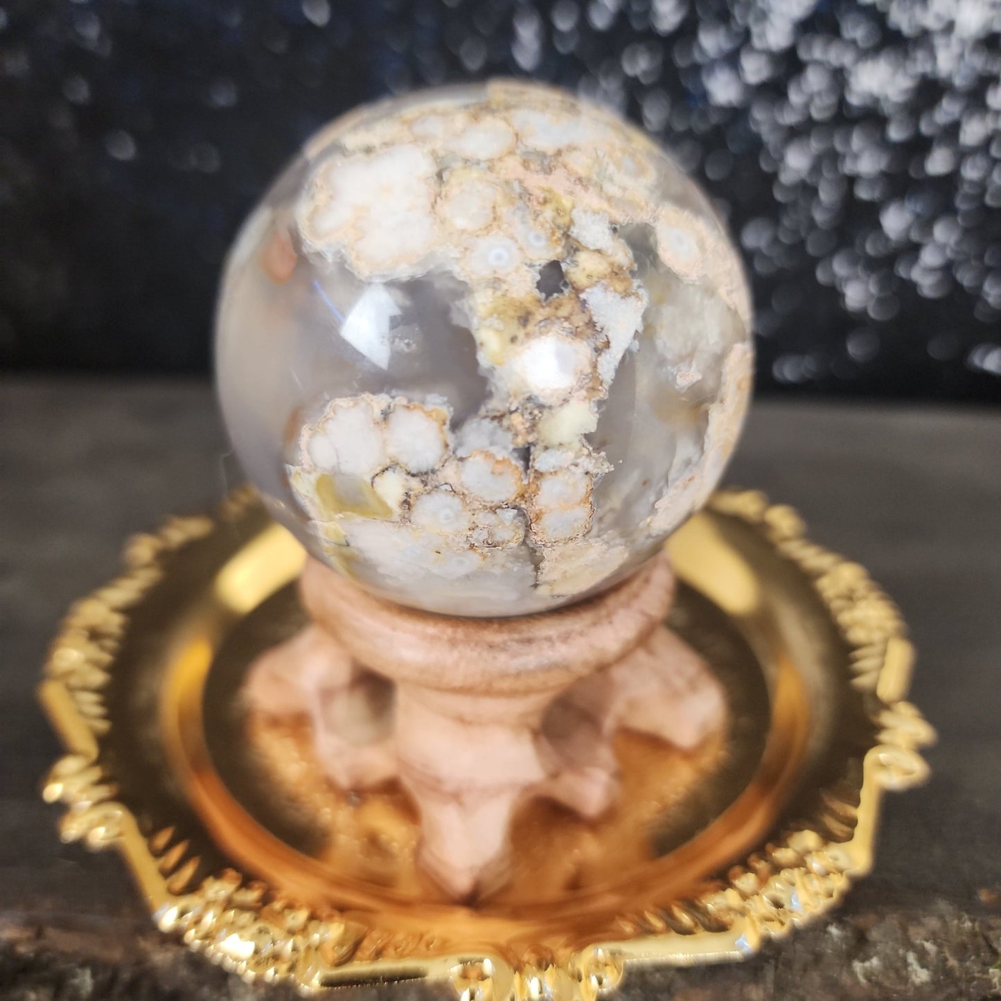 Flower Agate Sphere - MagicBox Crystals