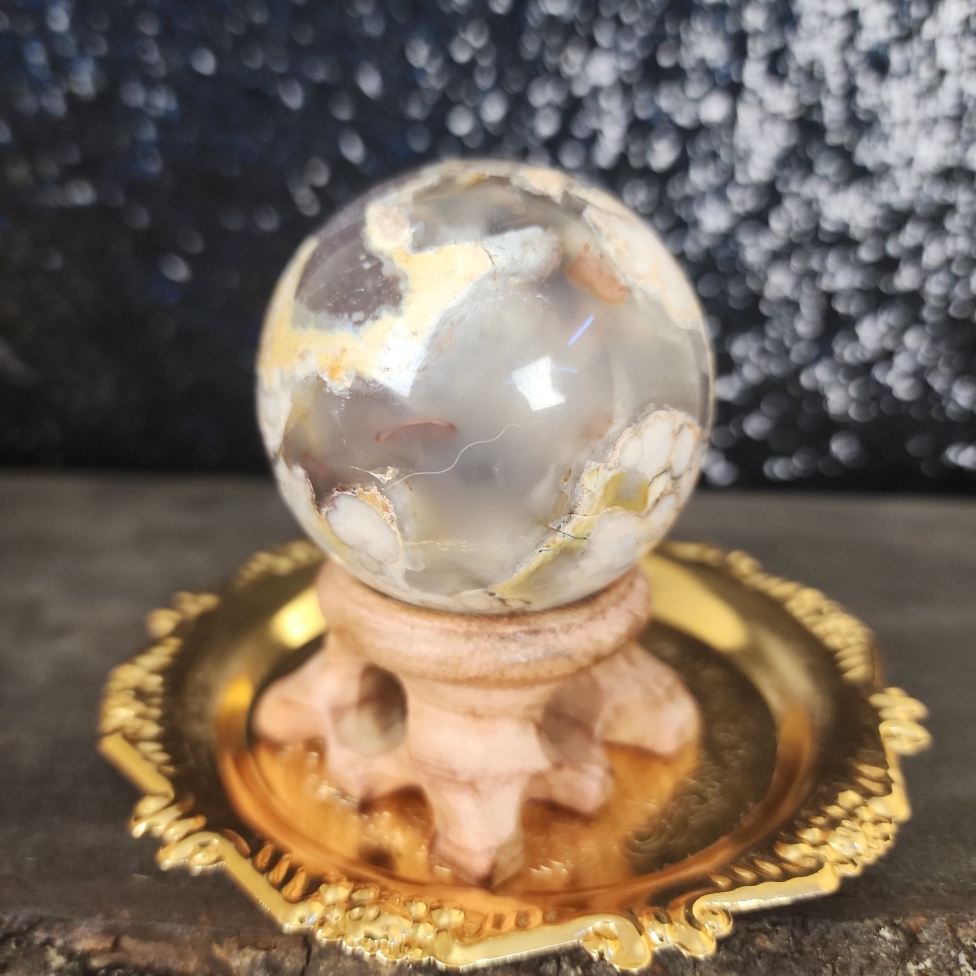 Flower Agate Sphere - MagicBox Crystals