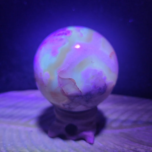 Flower Agate Sphere - MagicBox Crystals