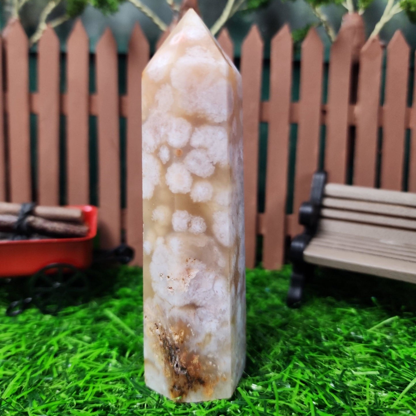 Flower Agate Tower - MagicBox Crystals