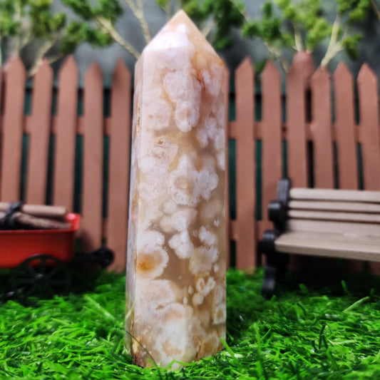 Flower Agate Tower - MagicBox Crystals