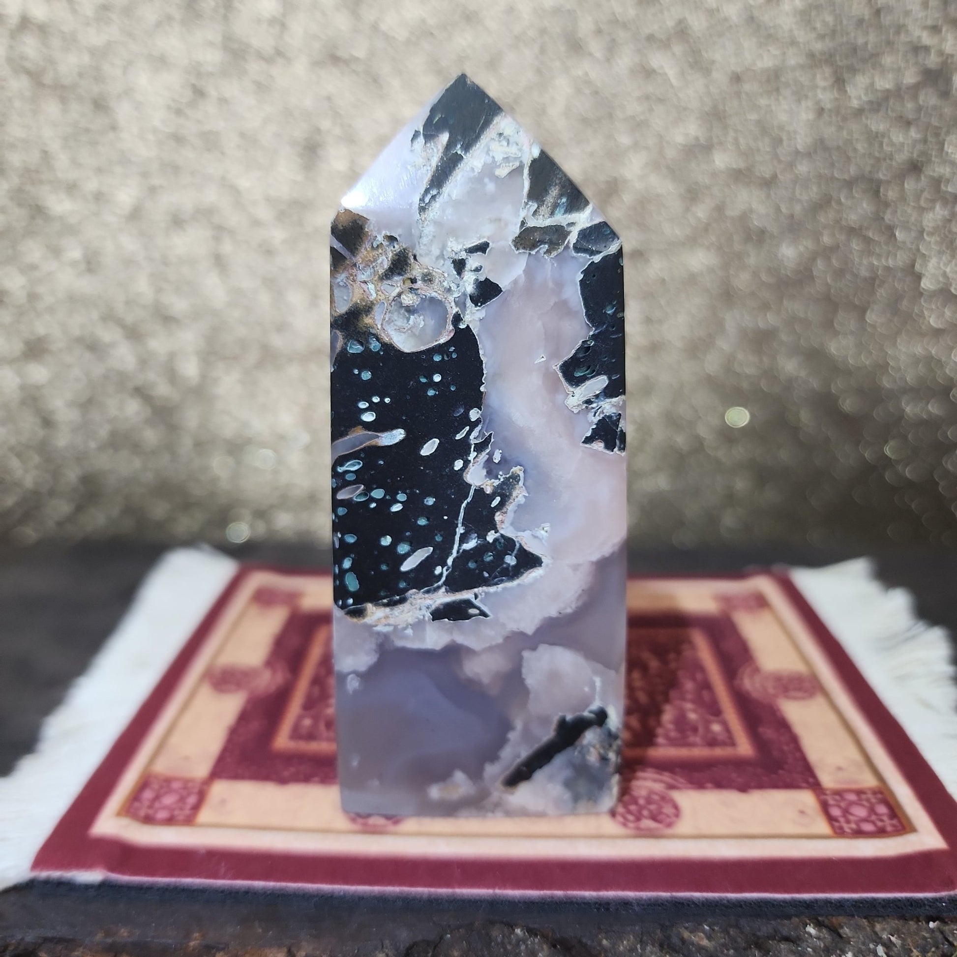 Flower Agate Tower - MagicBox Crystals