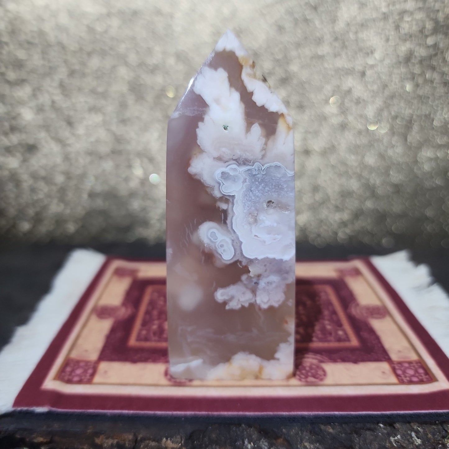 Flower Agate Tower - MagicBox Crystals