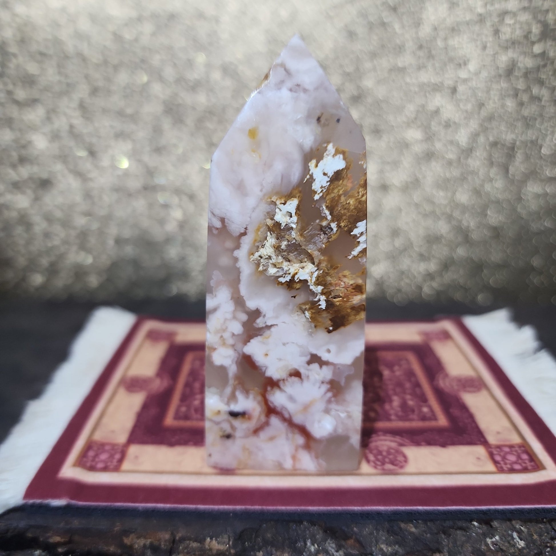 Flower Agate Tower - MagicBox Crystals