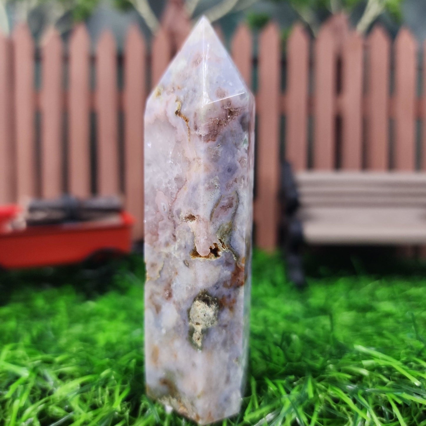 Flower Agate Tower - MagicBox Crystals