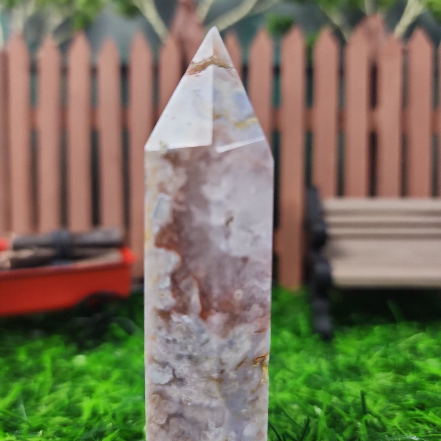 Flower Agate Tower - MagicBox Crystals