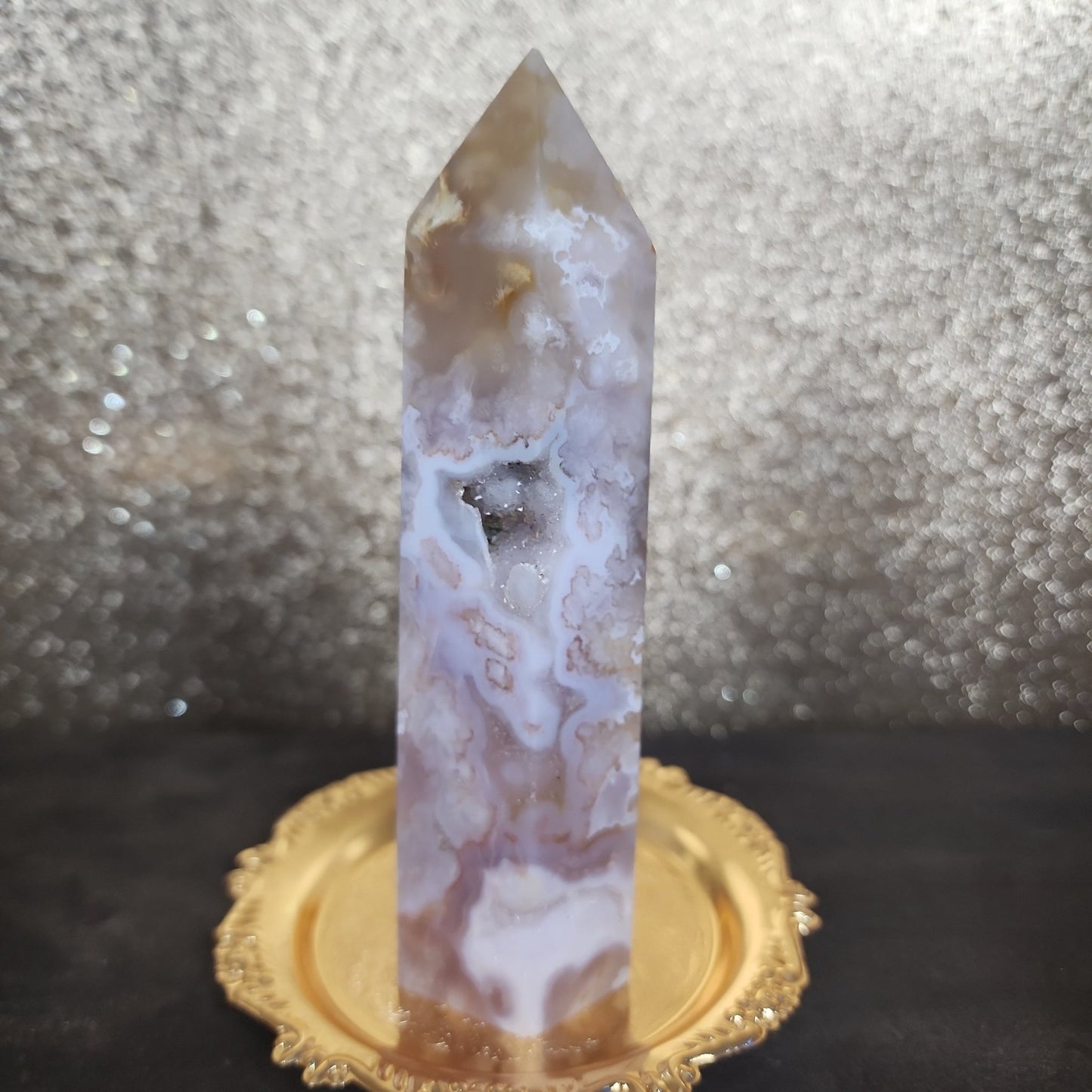 Flower Agate Tower - MagicBox Crystals