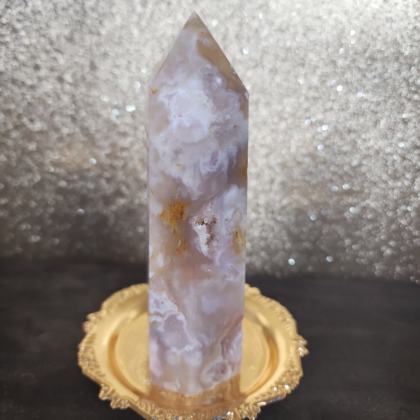 Flower Agate Tower - MagicBox Crystals