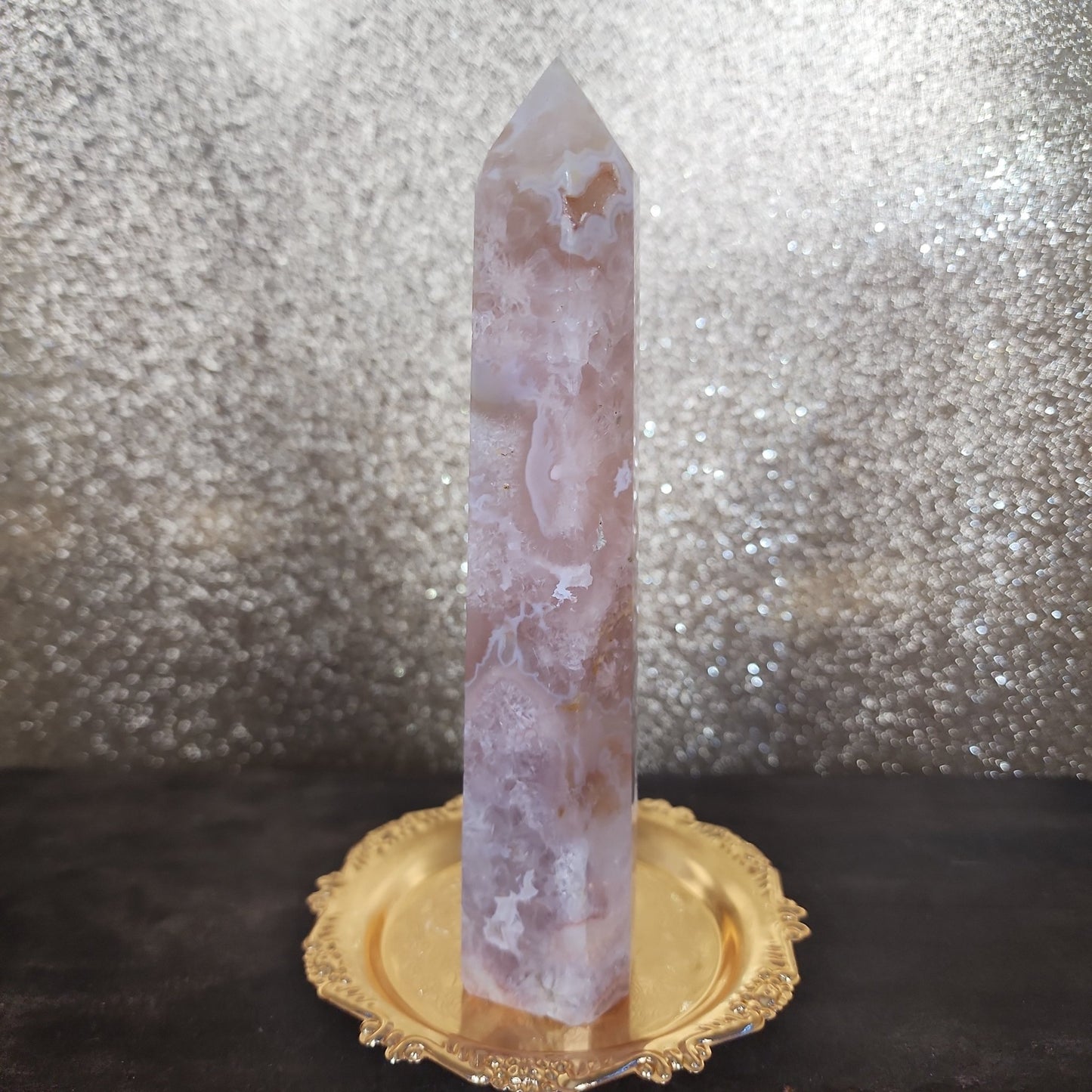 Flower Agate Tower - MagicBox Crystals