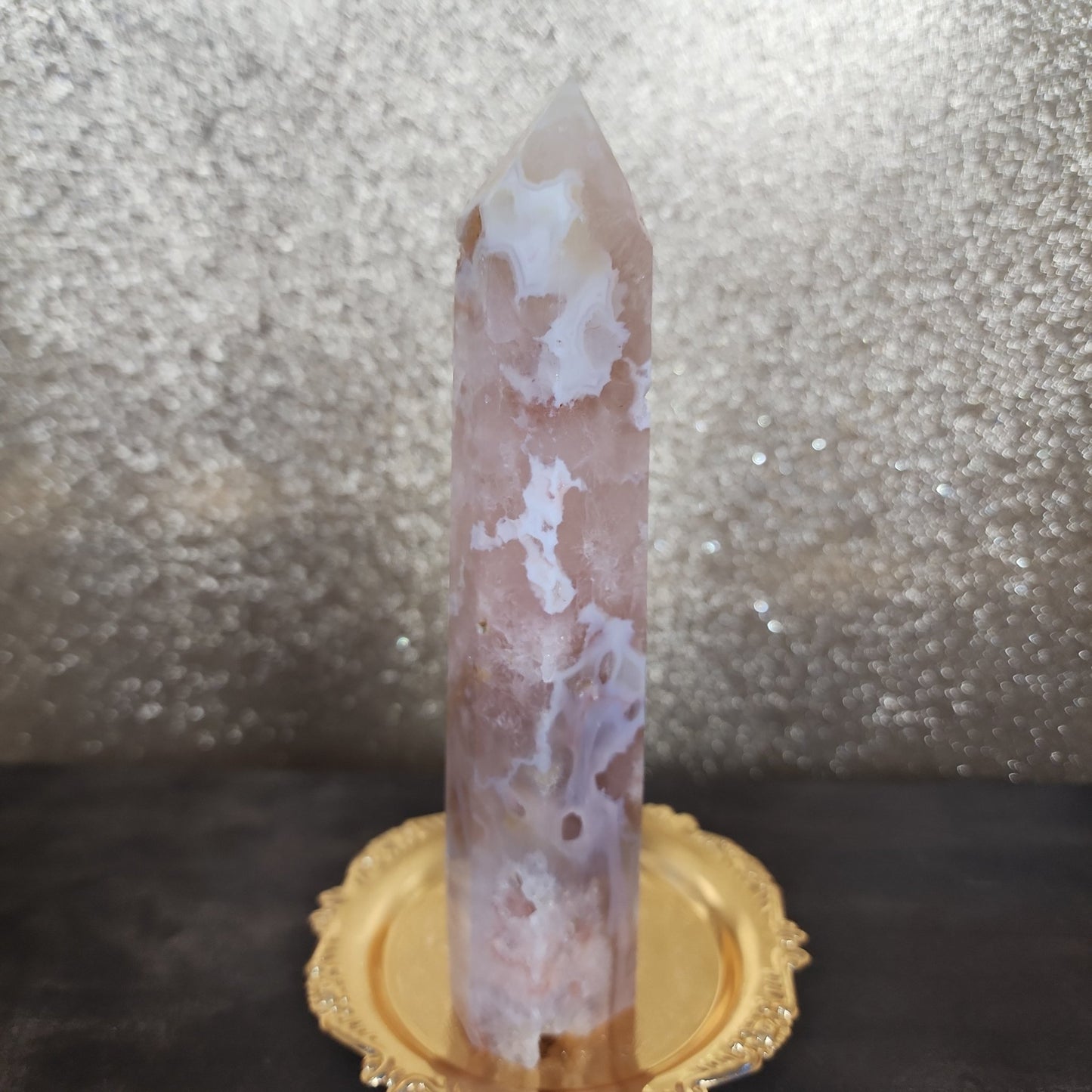 Flower Agate Tower - MagicBox Crystals