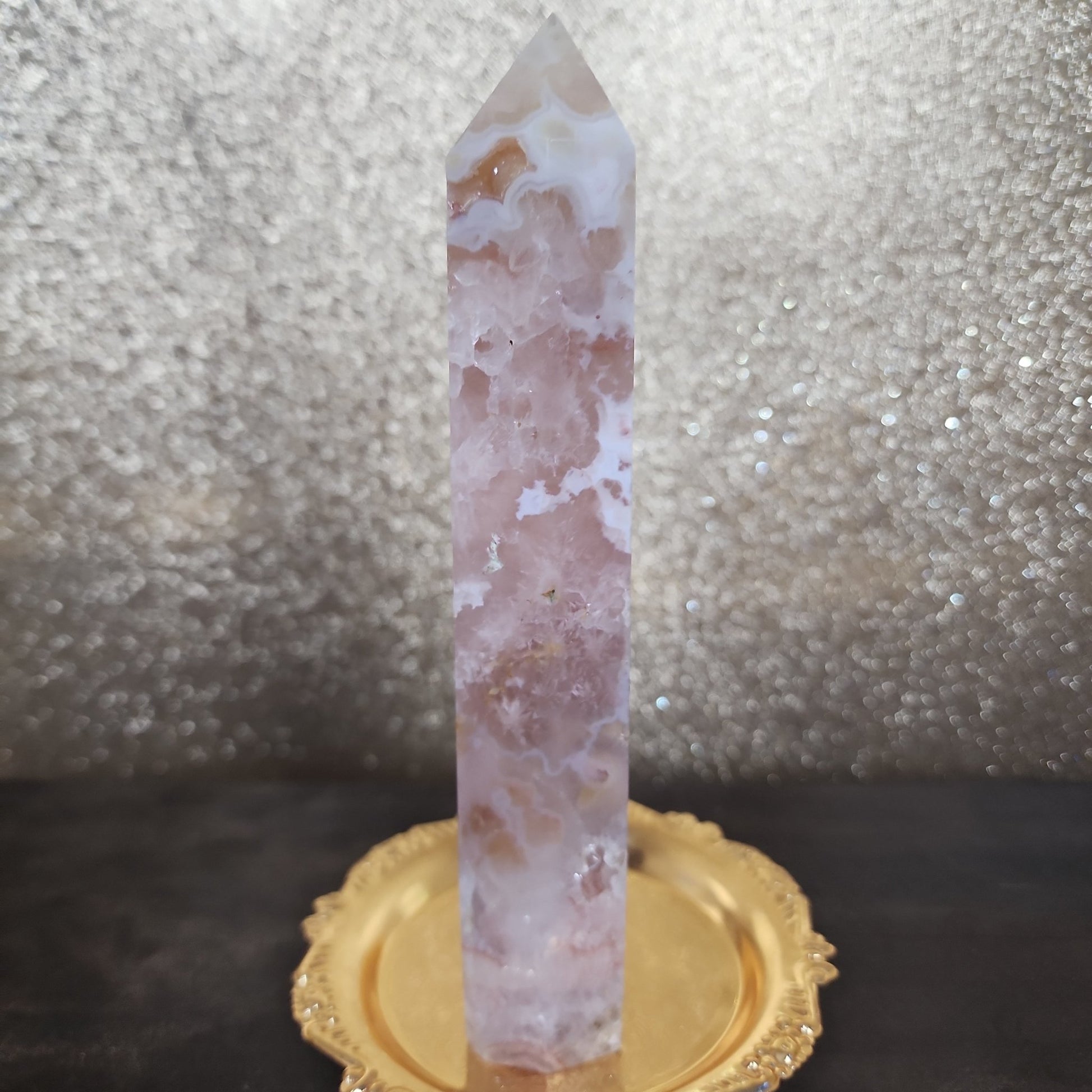 Flower Agate Tower - MagicBox Crystals