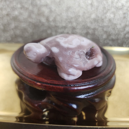 Flower Agate Turtle Carving - MagicBox Crystals