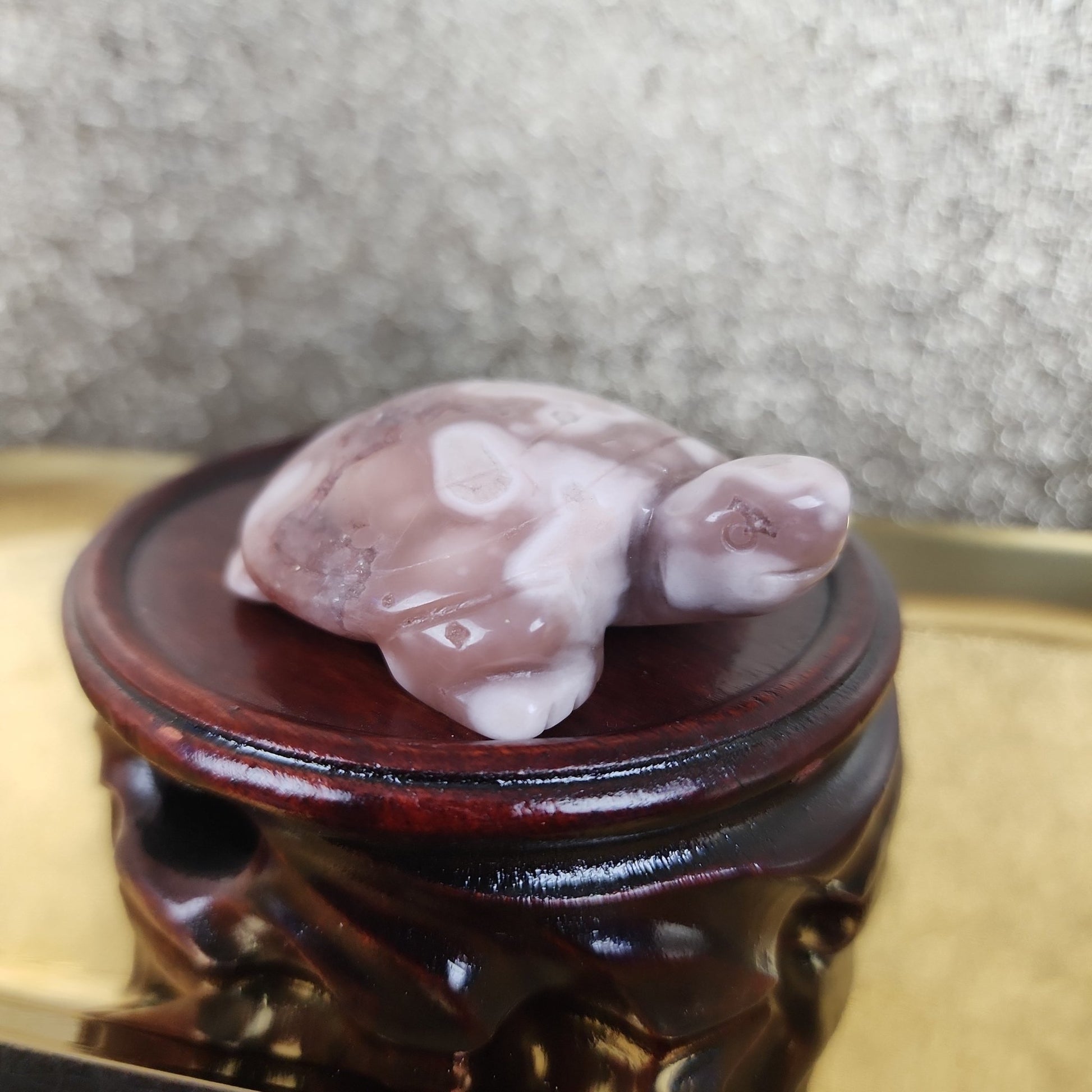 Flower Agate Turtle Carving - MagicBox Crystals