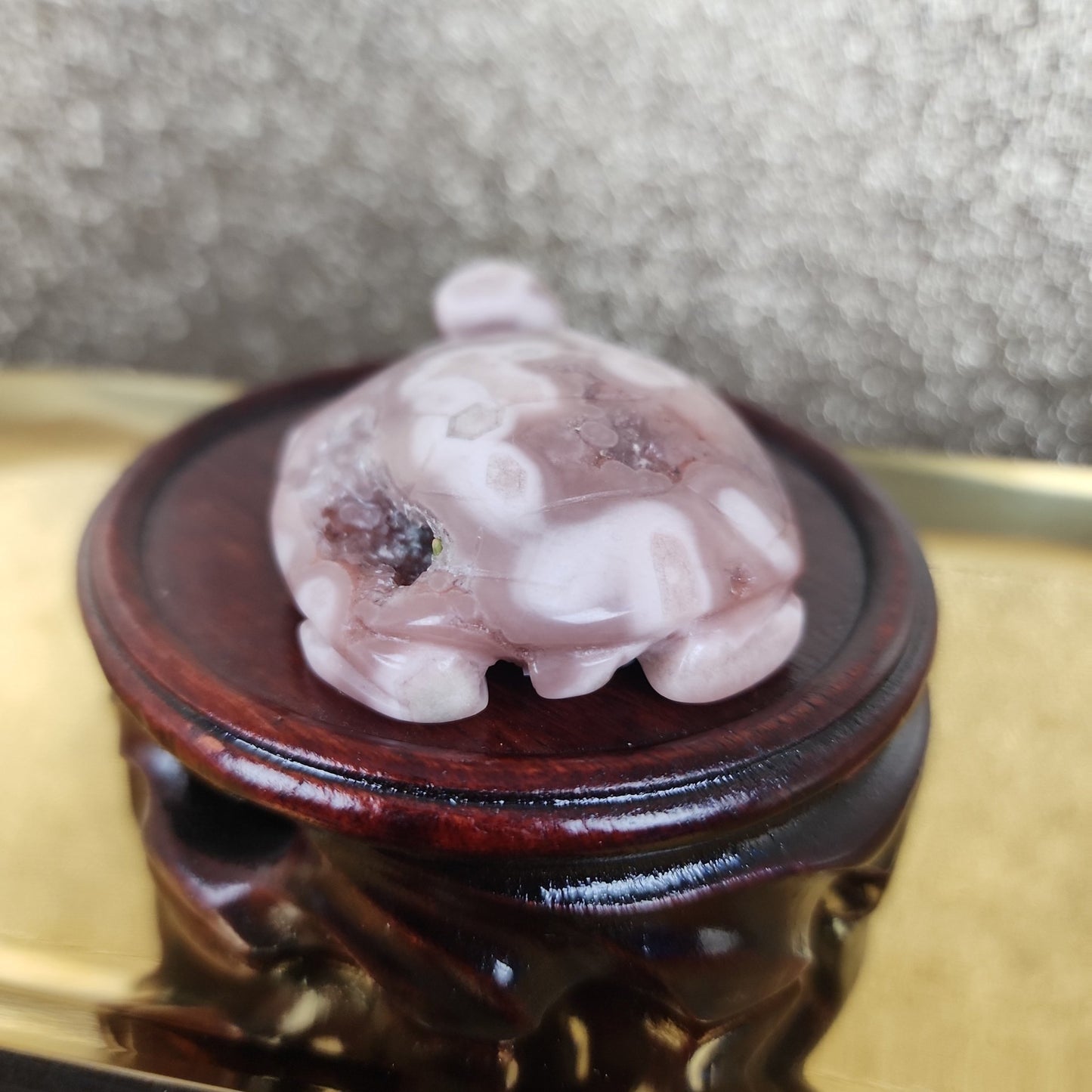 Flower Agate Turtle Carving - MagicBox Crystals