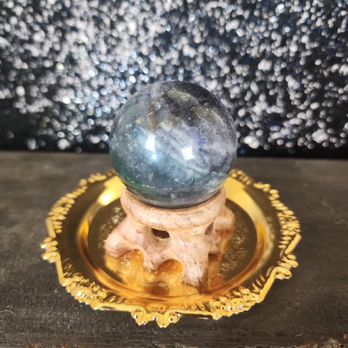 Fluorite with Pyrite Sphere