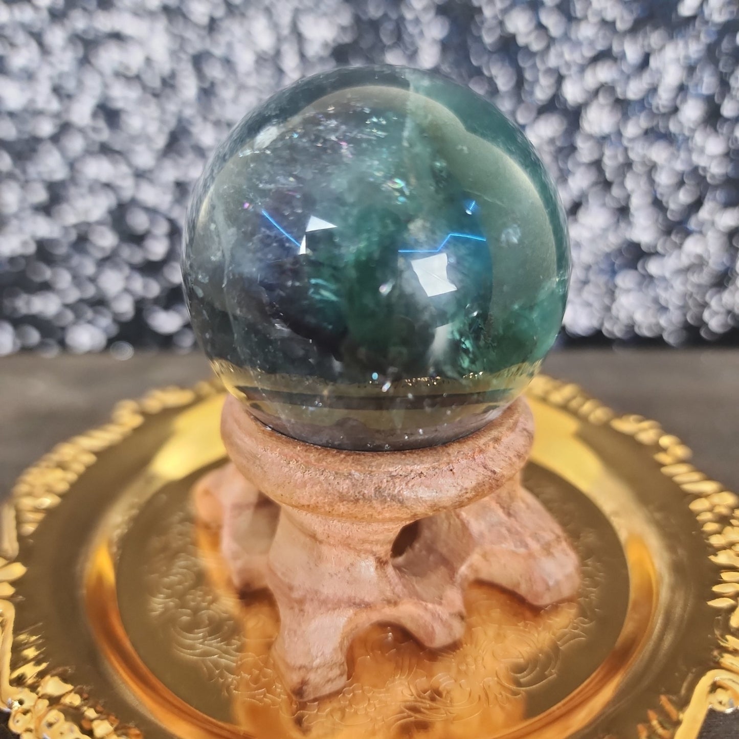 Fluorite with Pyrite Sphere