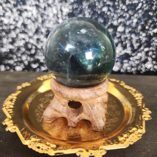 Fluorite with Pyrite Sphere