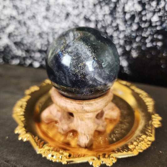 Fluorite with Pyrite Sphere