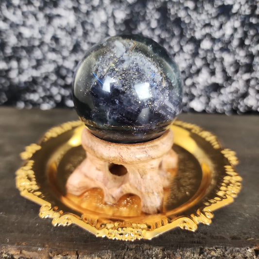 Fluorite with Pyrite Sphere