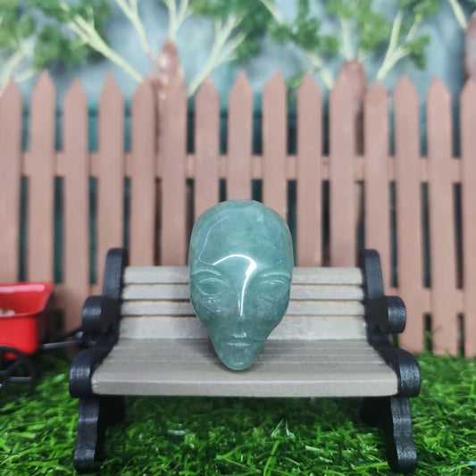 Green Aventurine Alien Head - MagicBox Crystals