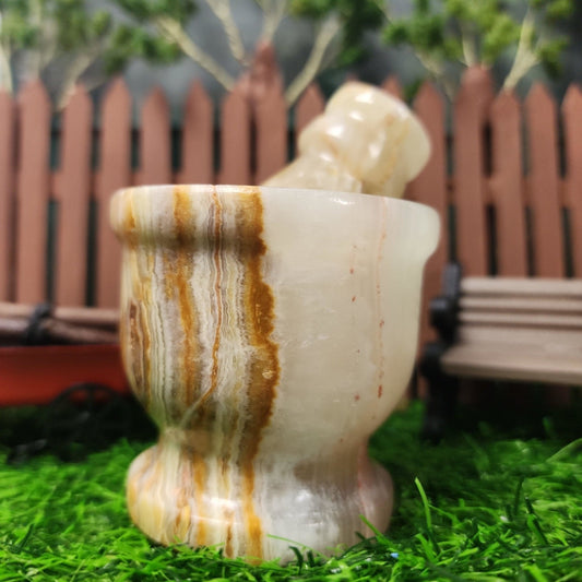 Green Onyx Mortar and Pestle - MagicBox Crystals