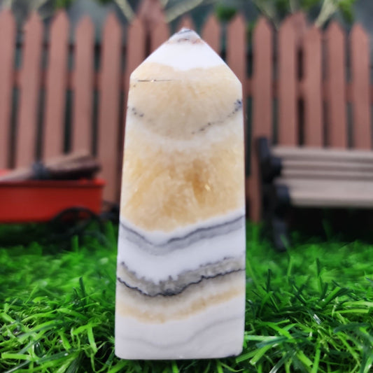 Honey Calcite Tower - MagicBox Crystals