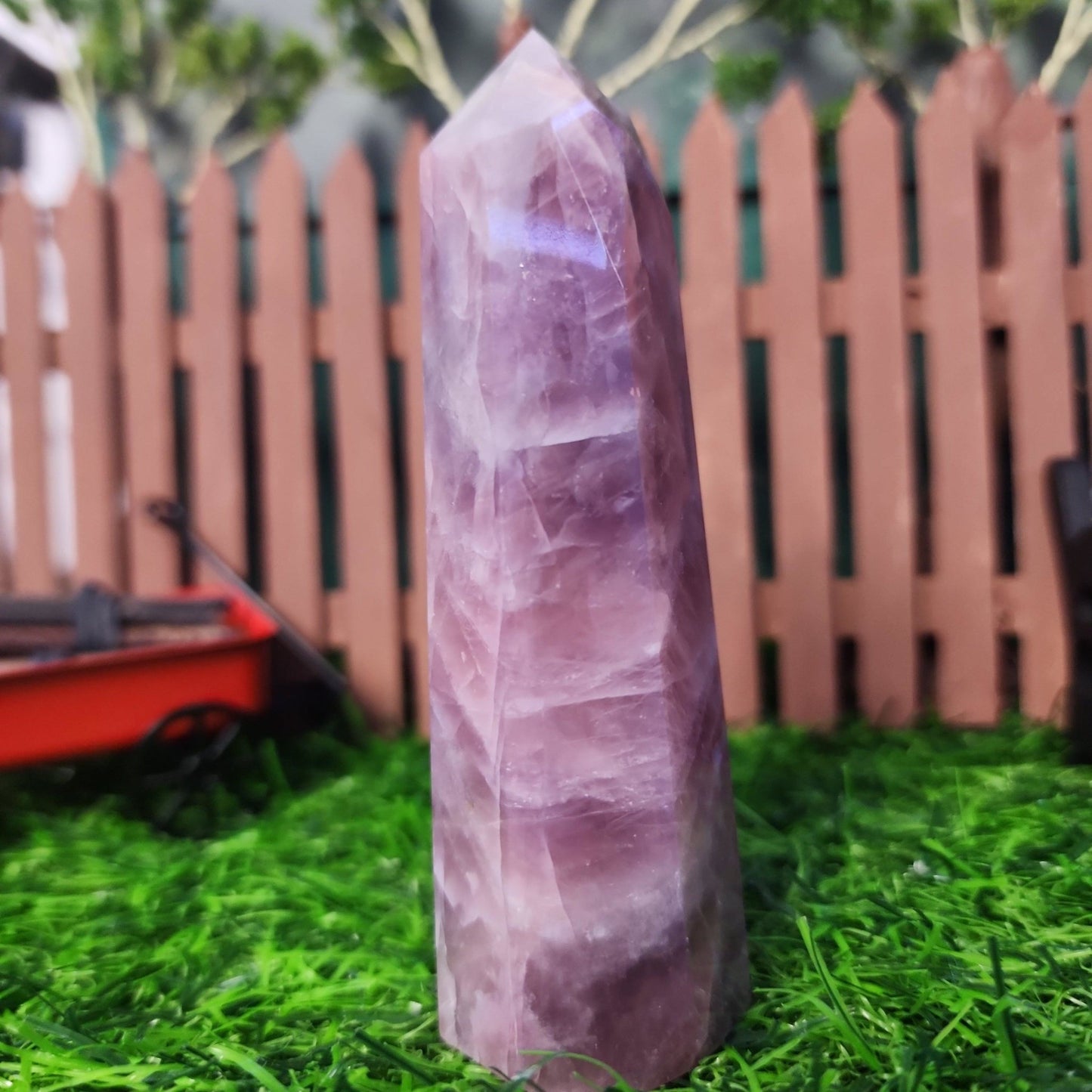 Lavender Rose Quartz Tower - MagicBox Crystals