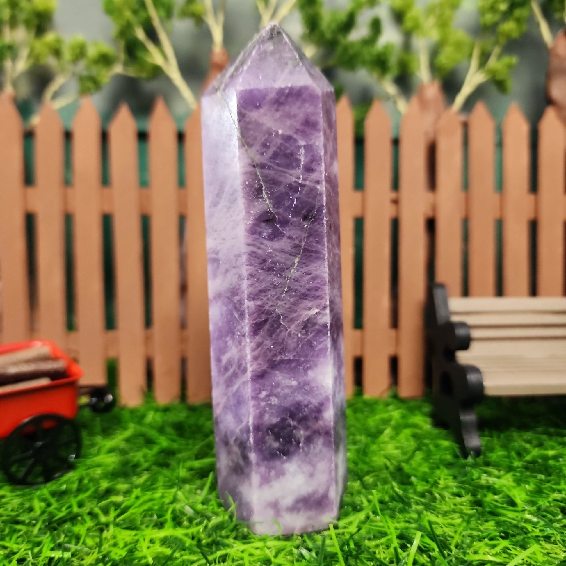 Lepidolite Tower - MagicBox Crystals