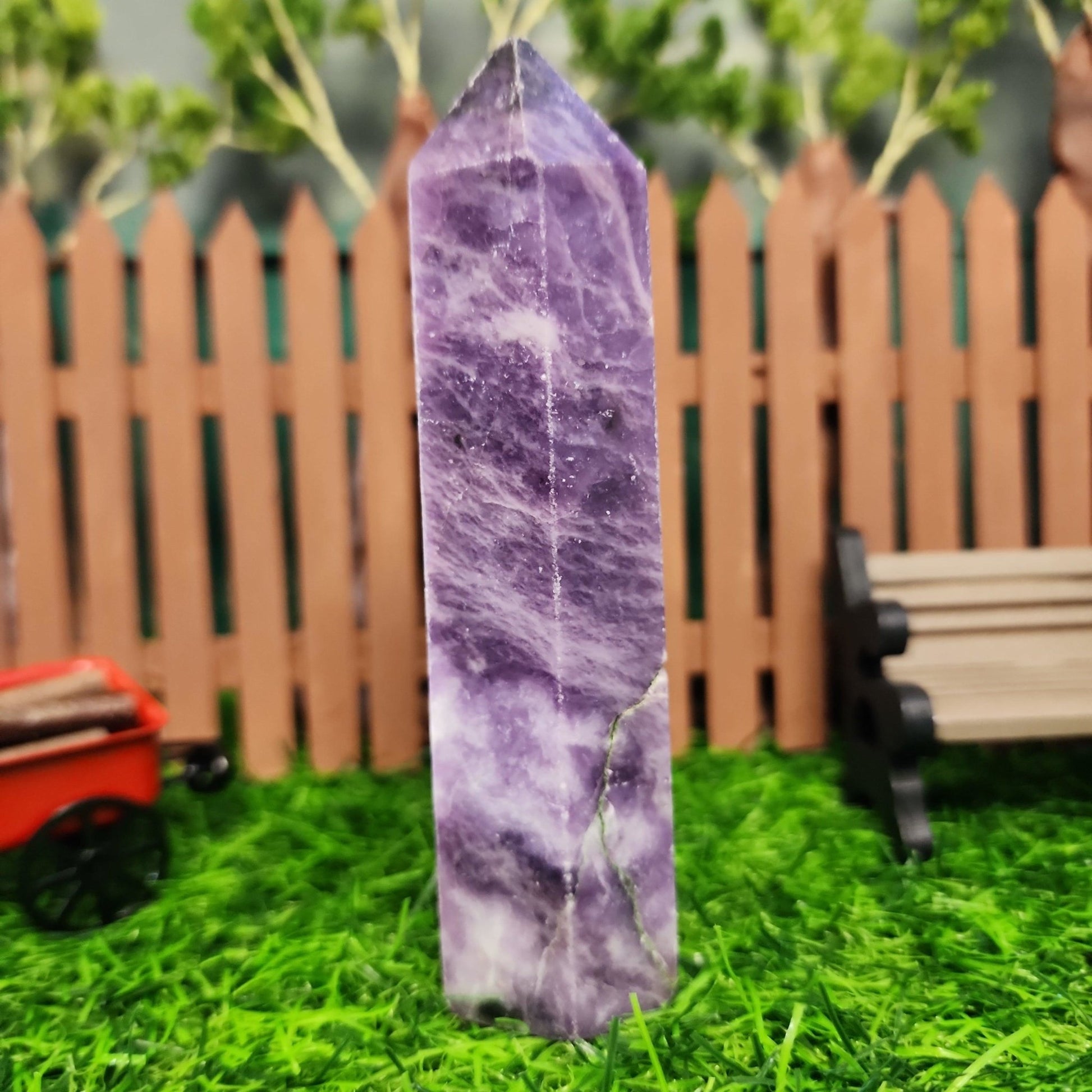 Lepidolite Tower - MagicBox Crystals