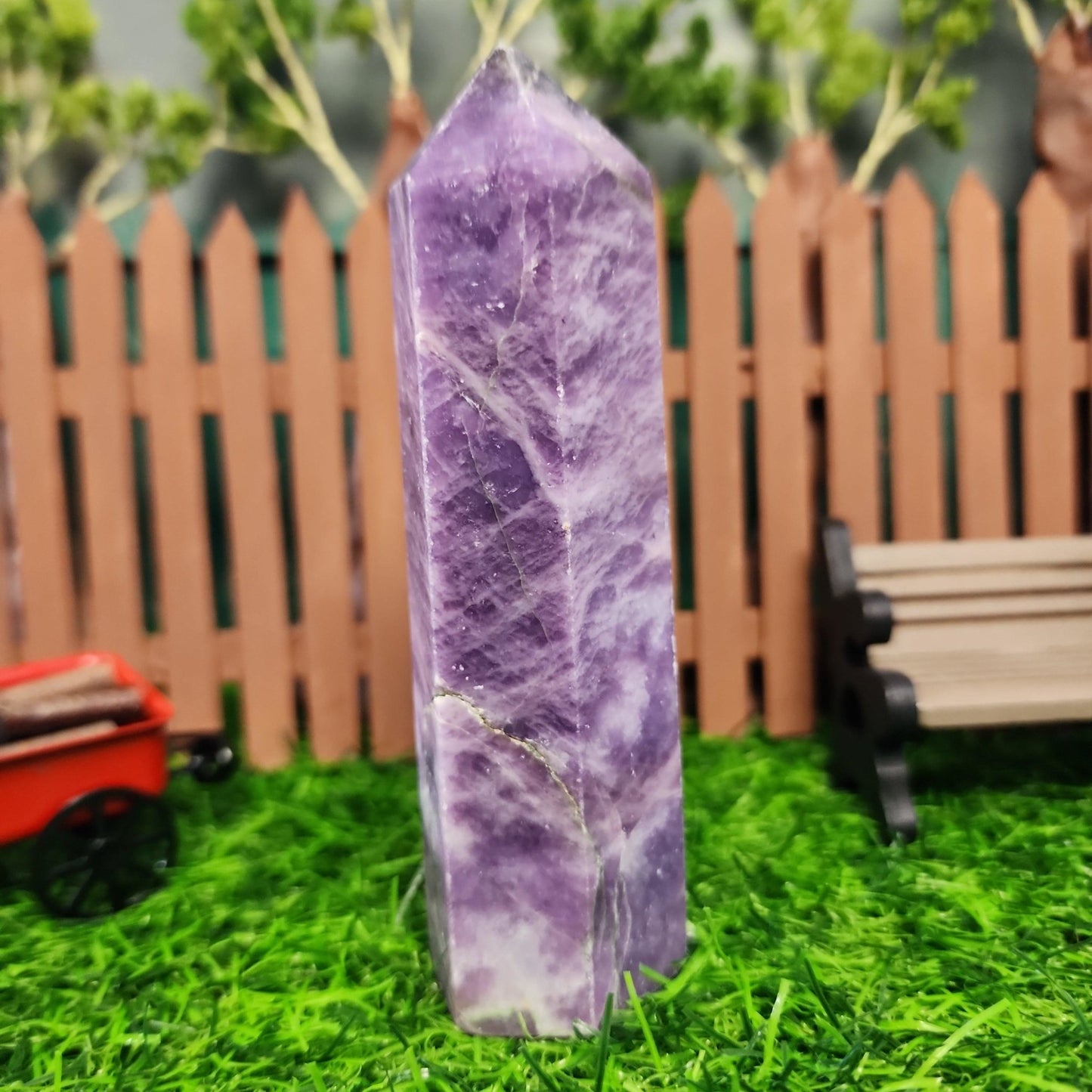 Lepidolite Tower - MagicBox Crystals