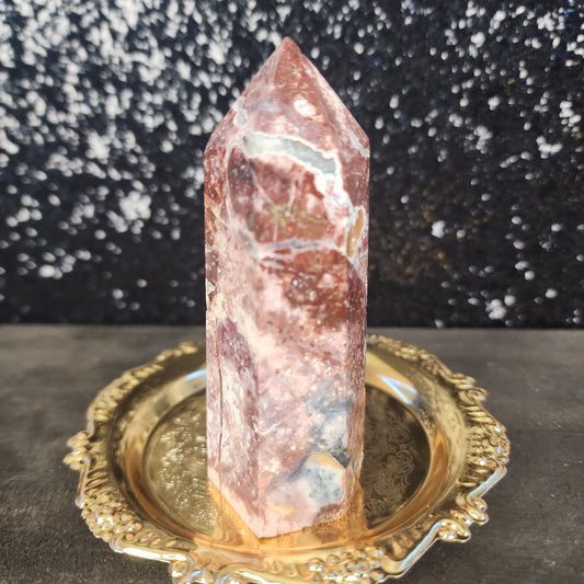 Mexican Lace Agate Tower - MagicBox Crystals