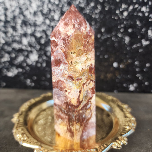 Mexican Lace Agate Tower - MagicBox Crystals