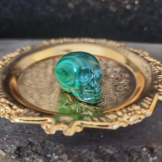 Mini Malachite Skull - MagicBox Crystals