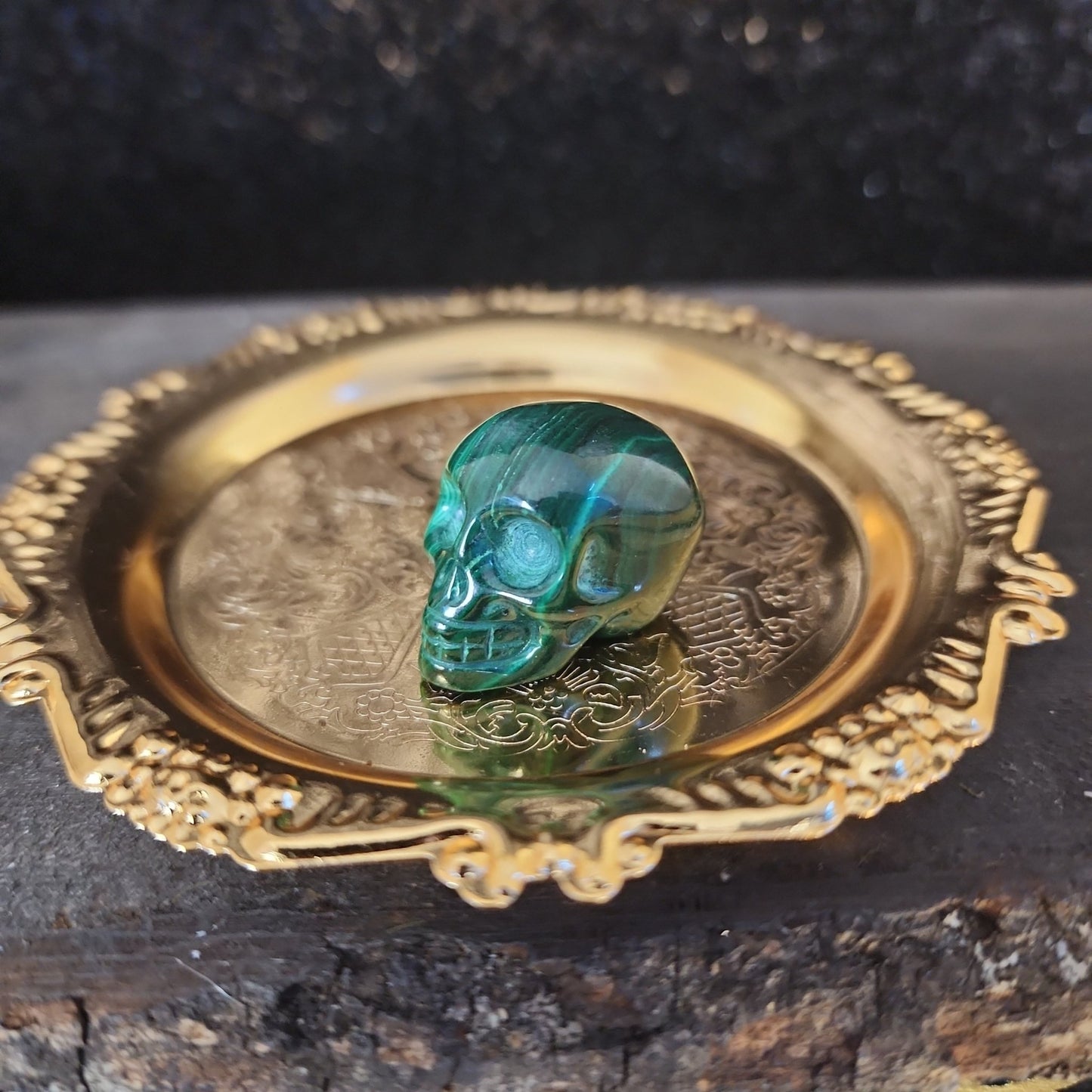 Mini Malachite Skull - MagicBox Crystals