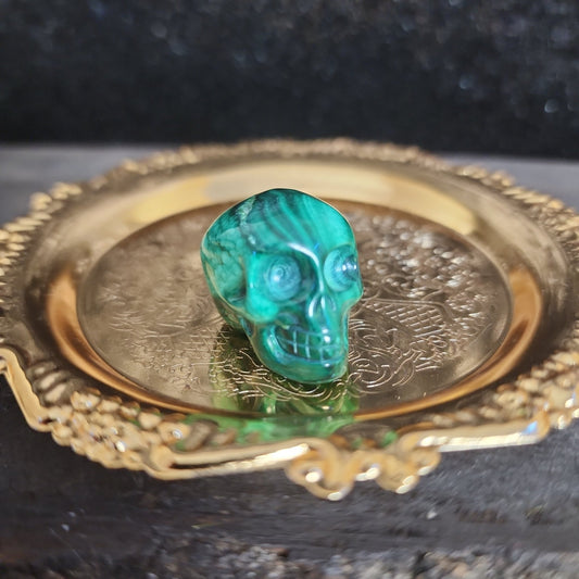 Mini Malachite Skull - MagicBox Crystals