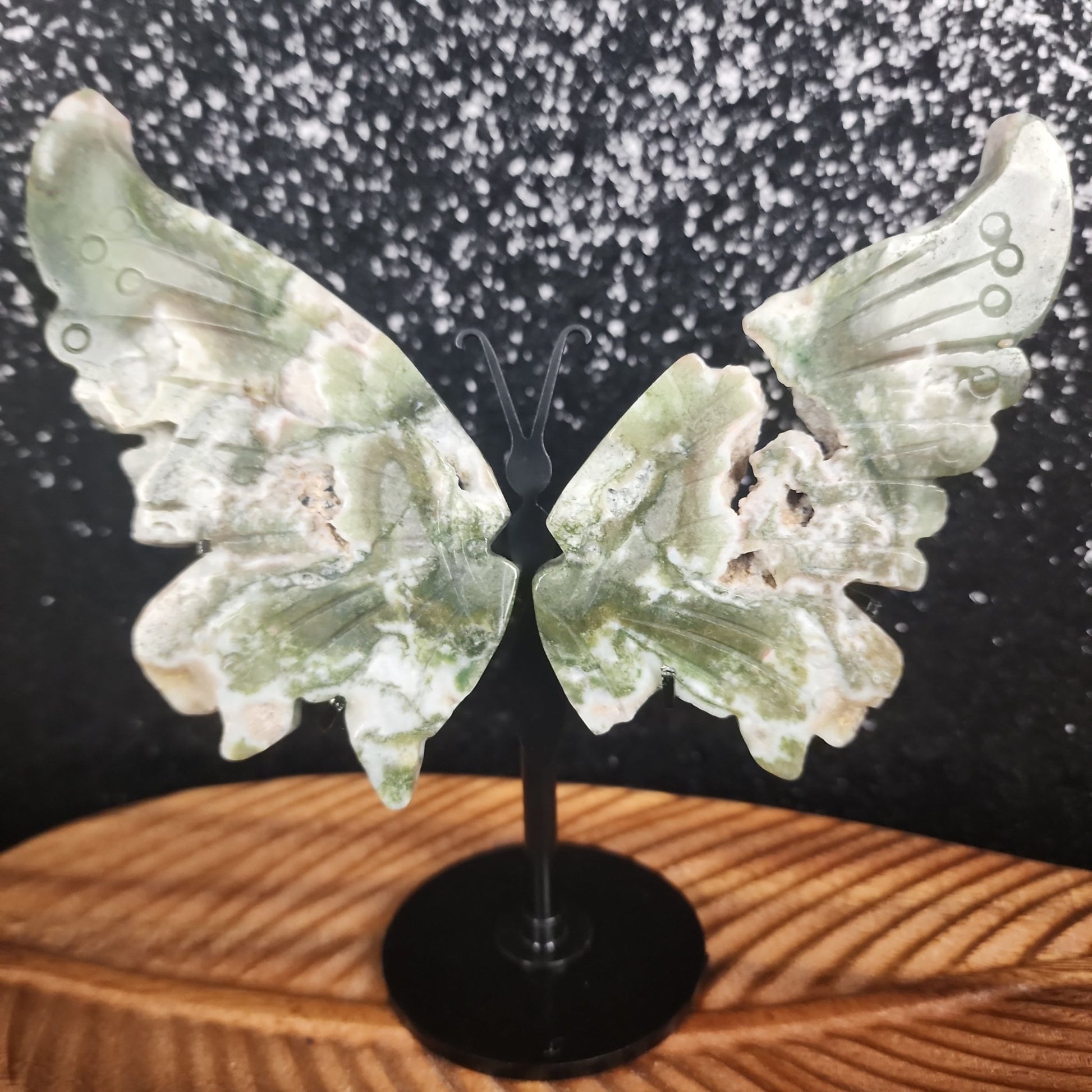 Moss Agate Butterfly Wings - MagicBox Crystals