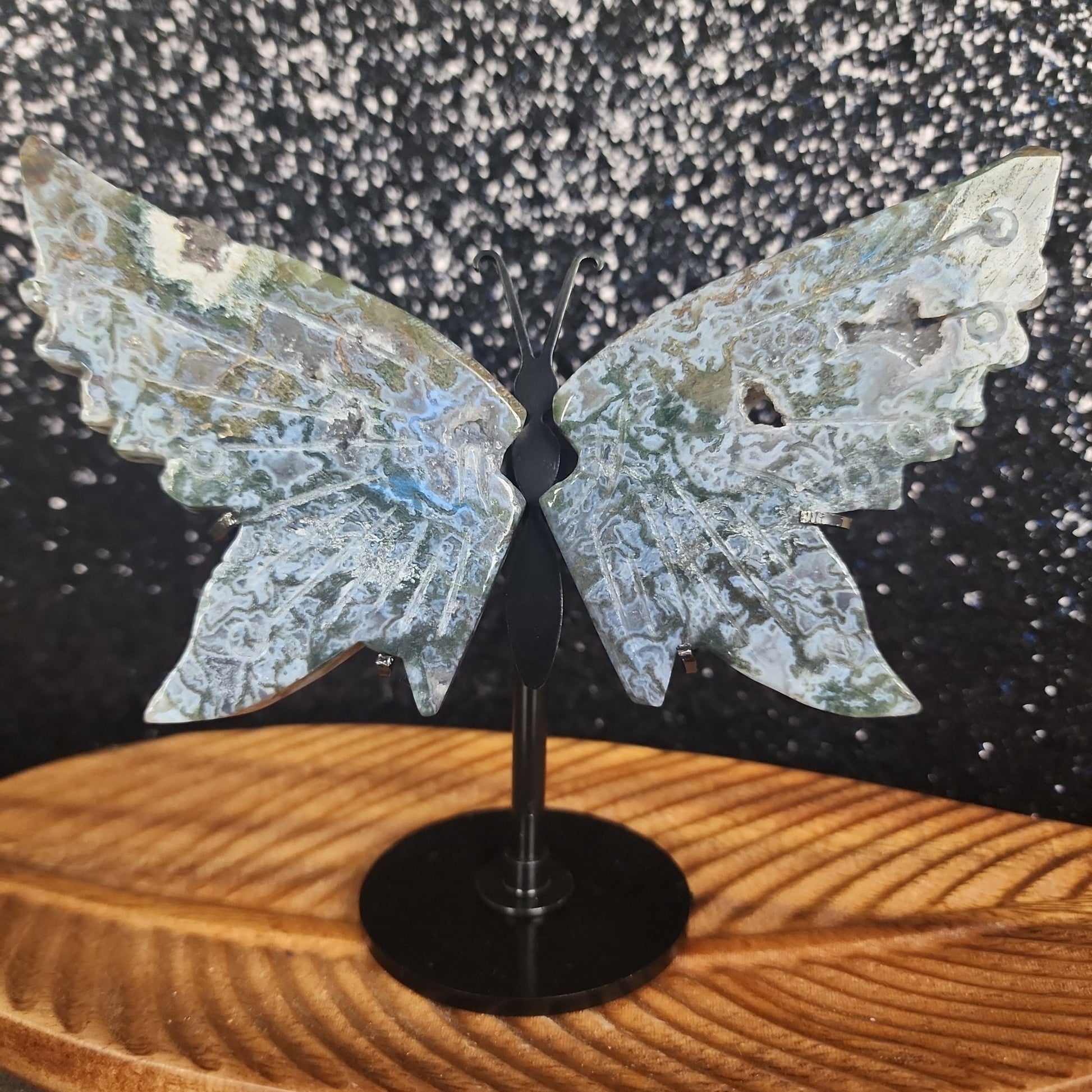 Moss Agate Butterfly Wings - MagicBox Crystals