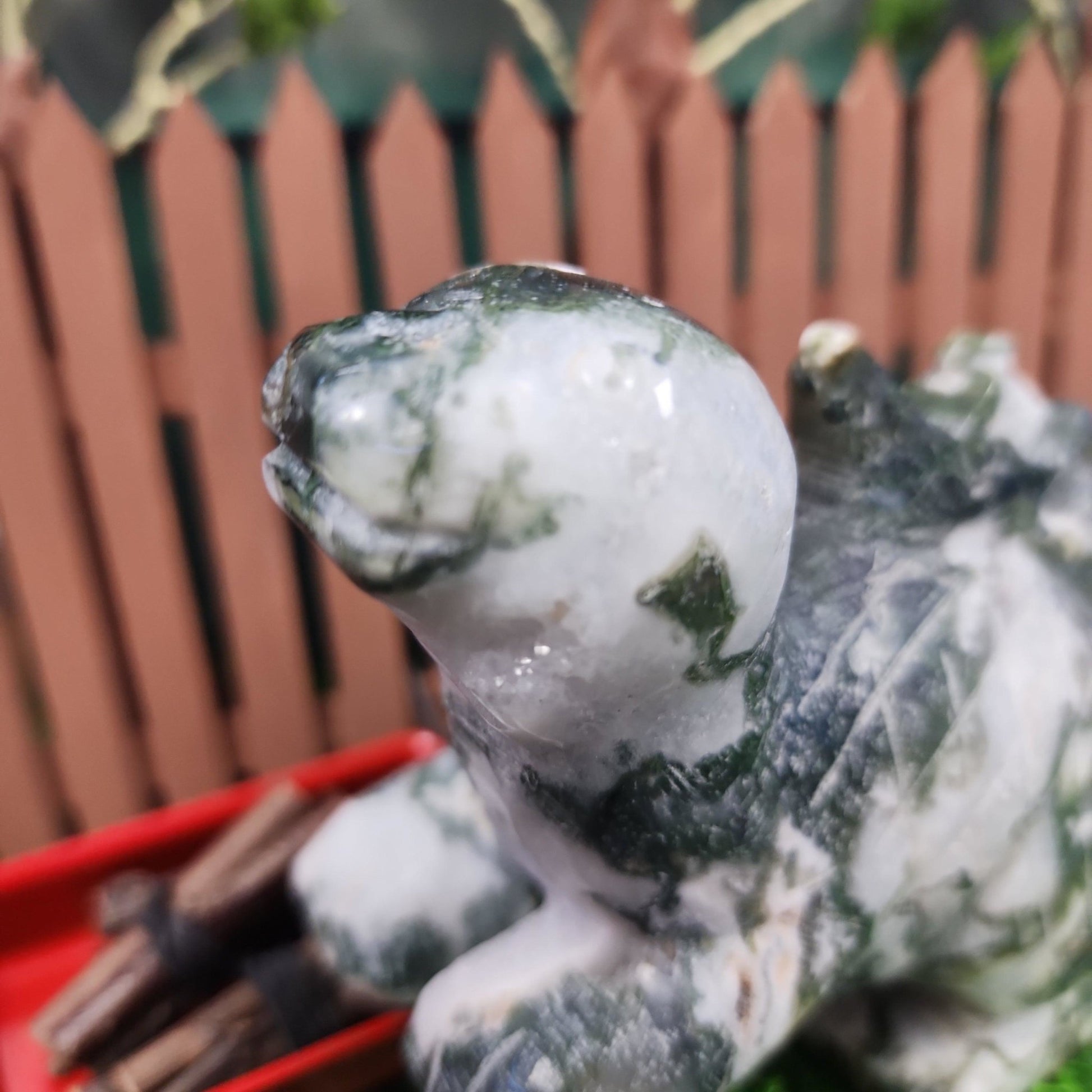 Moss Agate Dinosaur - MagicBox Crystals