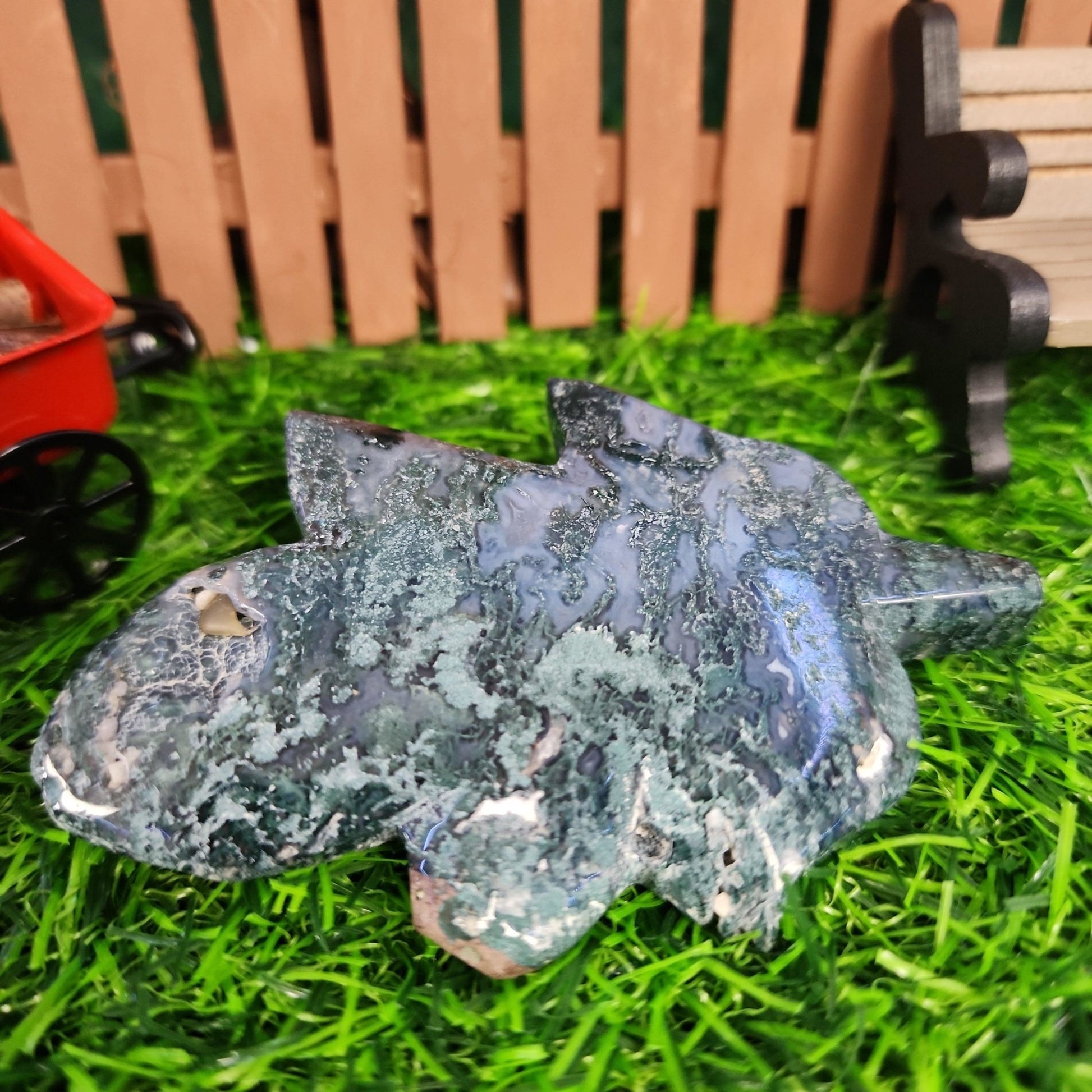Moss Agate Leaf - MagicBox Crystals