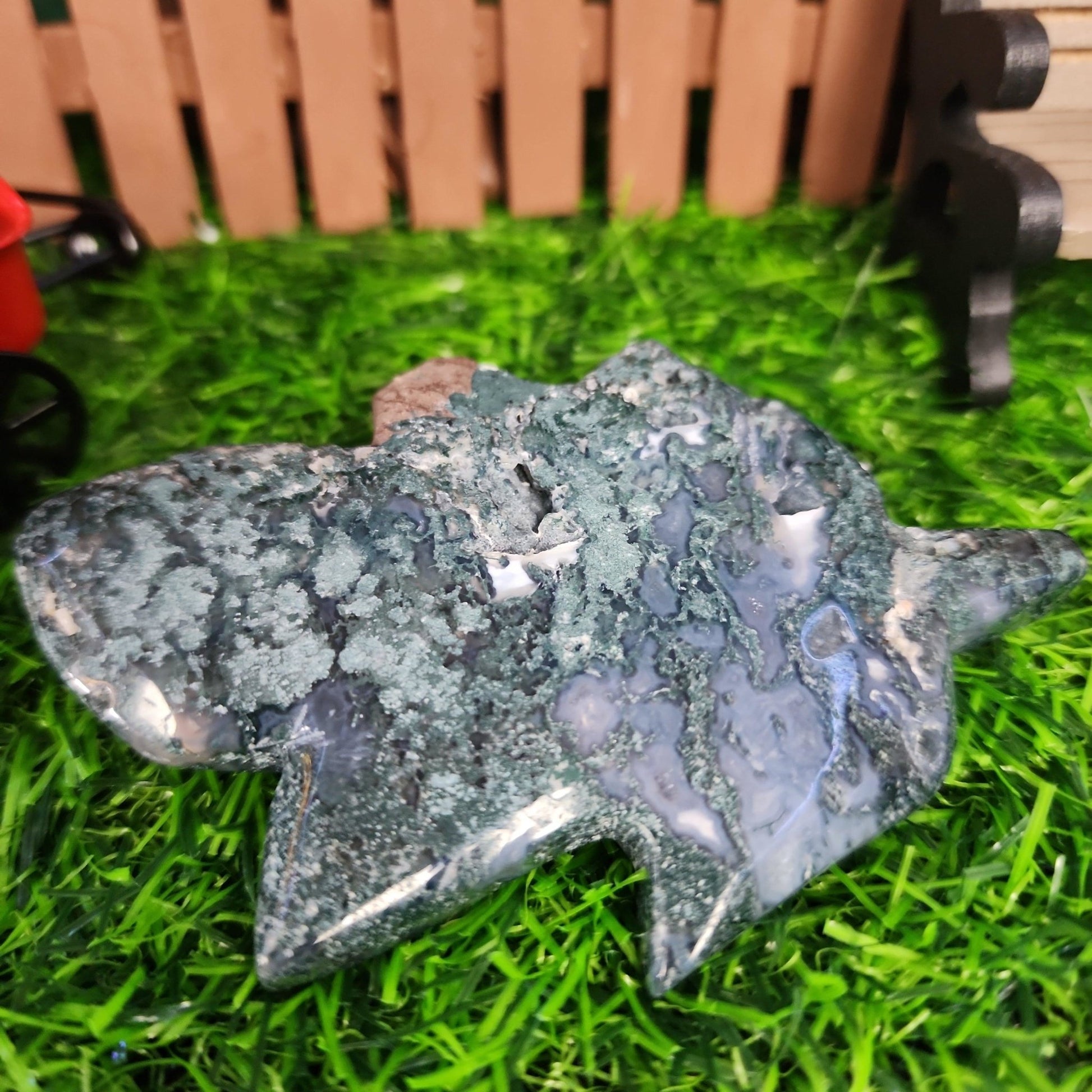 Moss Agate Leaf - MagicBox Crystals
