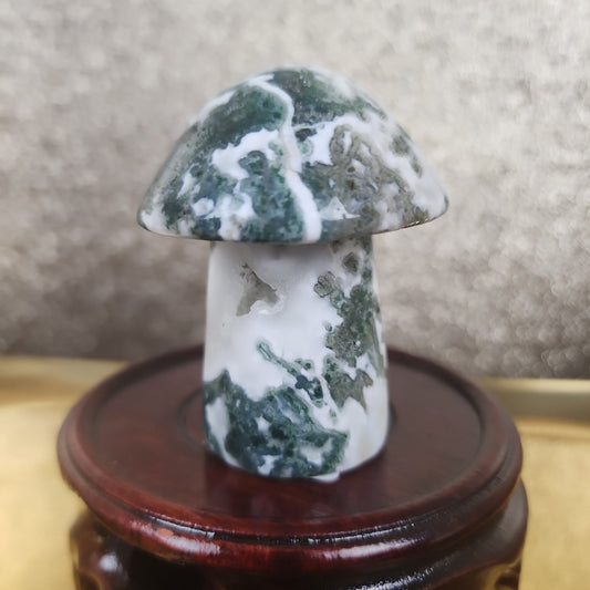 Moss Agate Mushroom - MagicBox Crystals