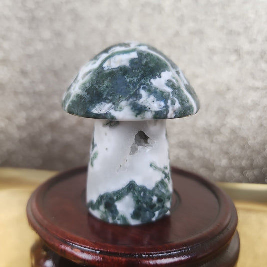 Moss Agate Mushroom - MagicBox Crystals